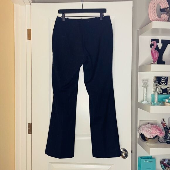 Gap Factory Navy Plaid Wool Dress Pants Straight Leg size 6R - Picture 4 of 12